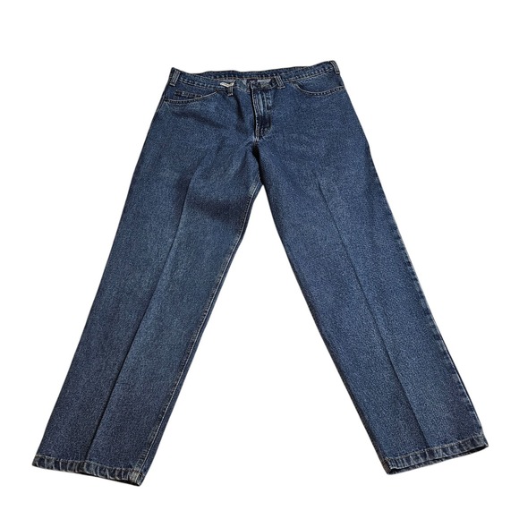 RK Brand Jeans Relaxed Fit Denim Pants Classic Blue Jeans 38x30 Work‎ Wear - Picture 1 of 16